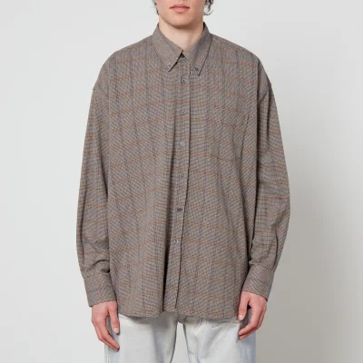 Our Legacy Borrowed Checked Cotton-Blend Flannel Shirt