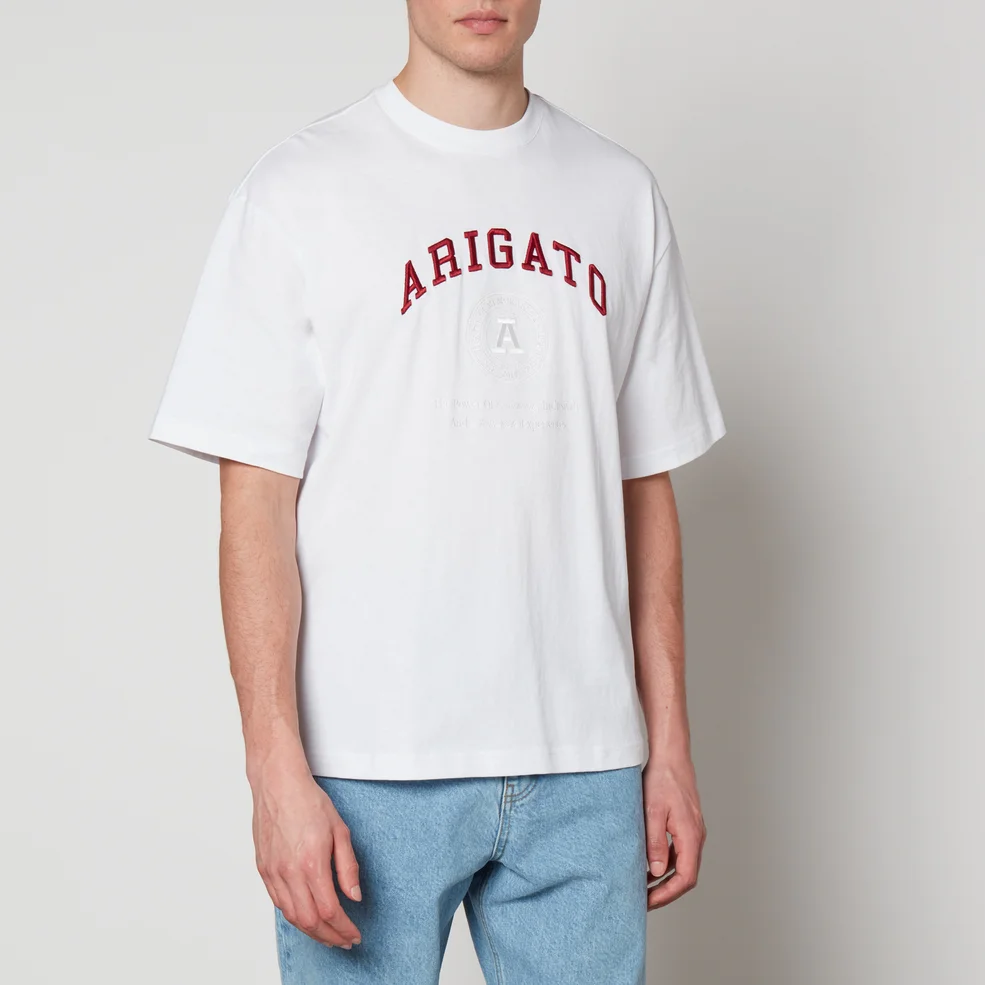 Axel Arigato University Logo-Embroidery Cotton-Jersey T-Shirt Image 1