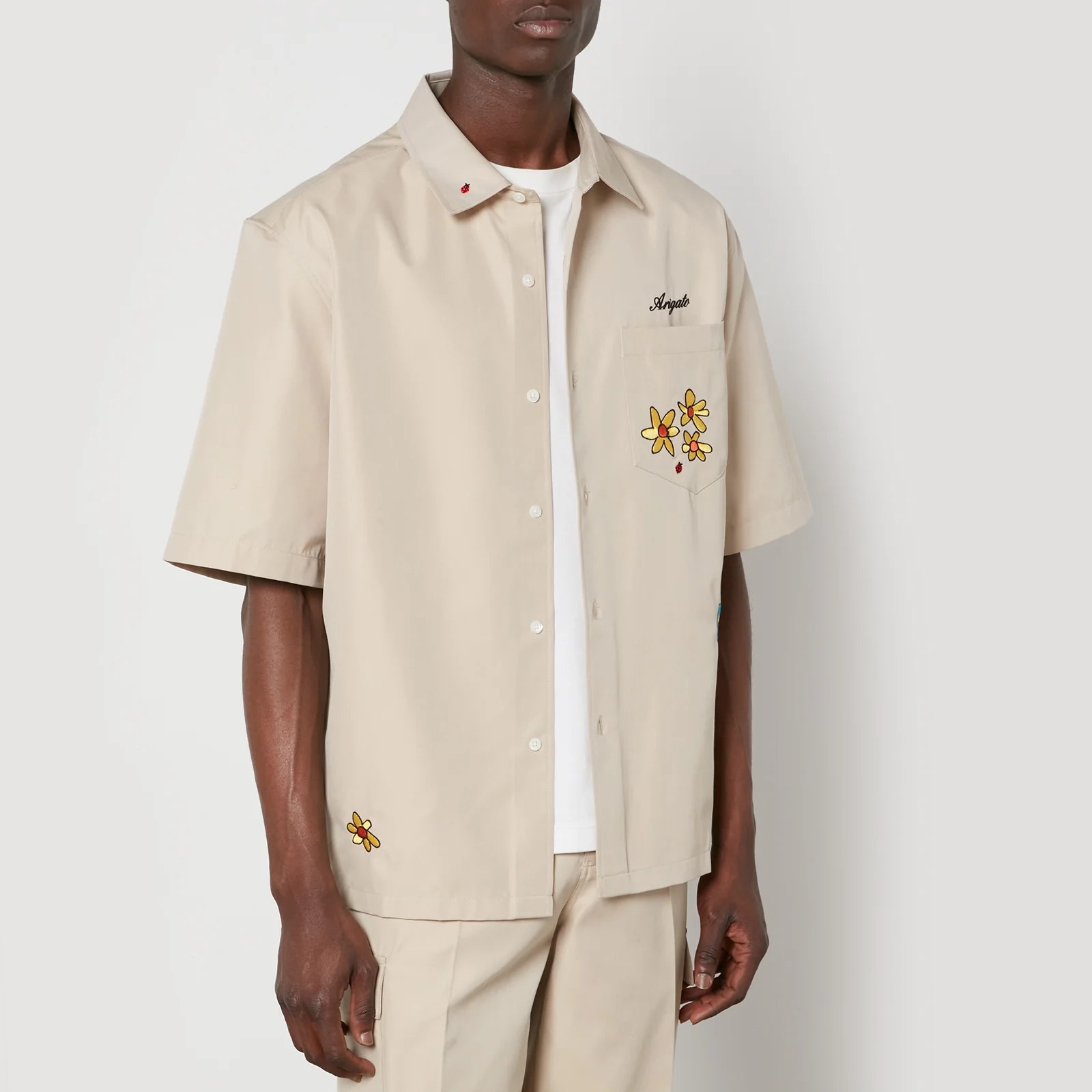 Axel Arigato Trip Embroidered Cotton-Twill Shirt Image 1