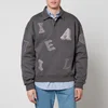 Axel Arigato Typo Appliquéd Cotton-Jersey Polo Sweatshirt - Image 1