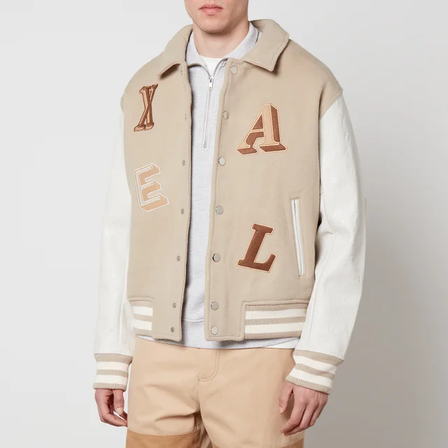 Axel Arigato Typo Appliquéd Wool Varsity Jacket