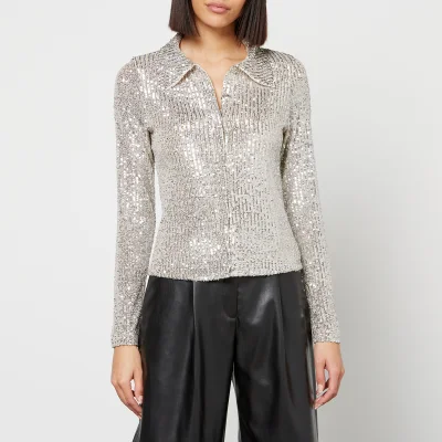 In The Mood For Love Ken Sequined Mesh Shirt - XS