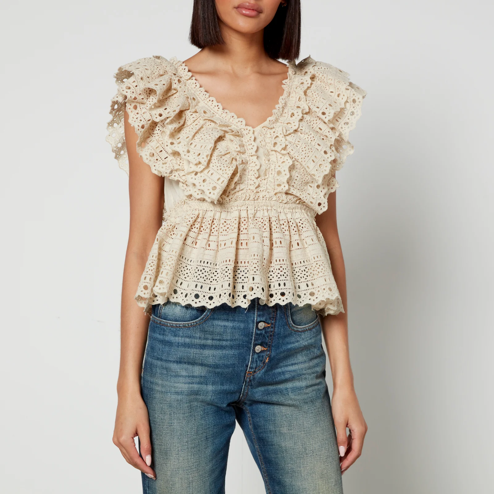 Sea New York Marley Broderie Anglaise Organic cotton Top Image 1
