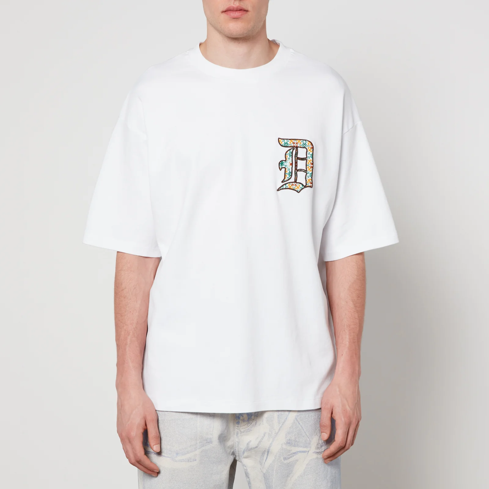 Drôle De Monsieur Logo-Embroidered Cotton-Jersey T-Shirt Image 1