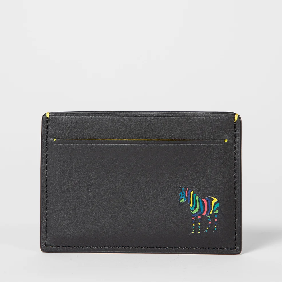 PS Paul Smith Logo-Stamped Leather Card Holder Image 1