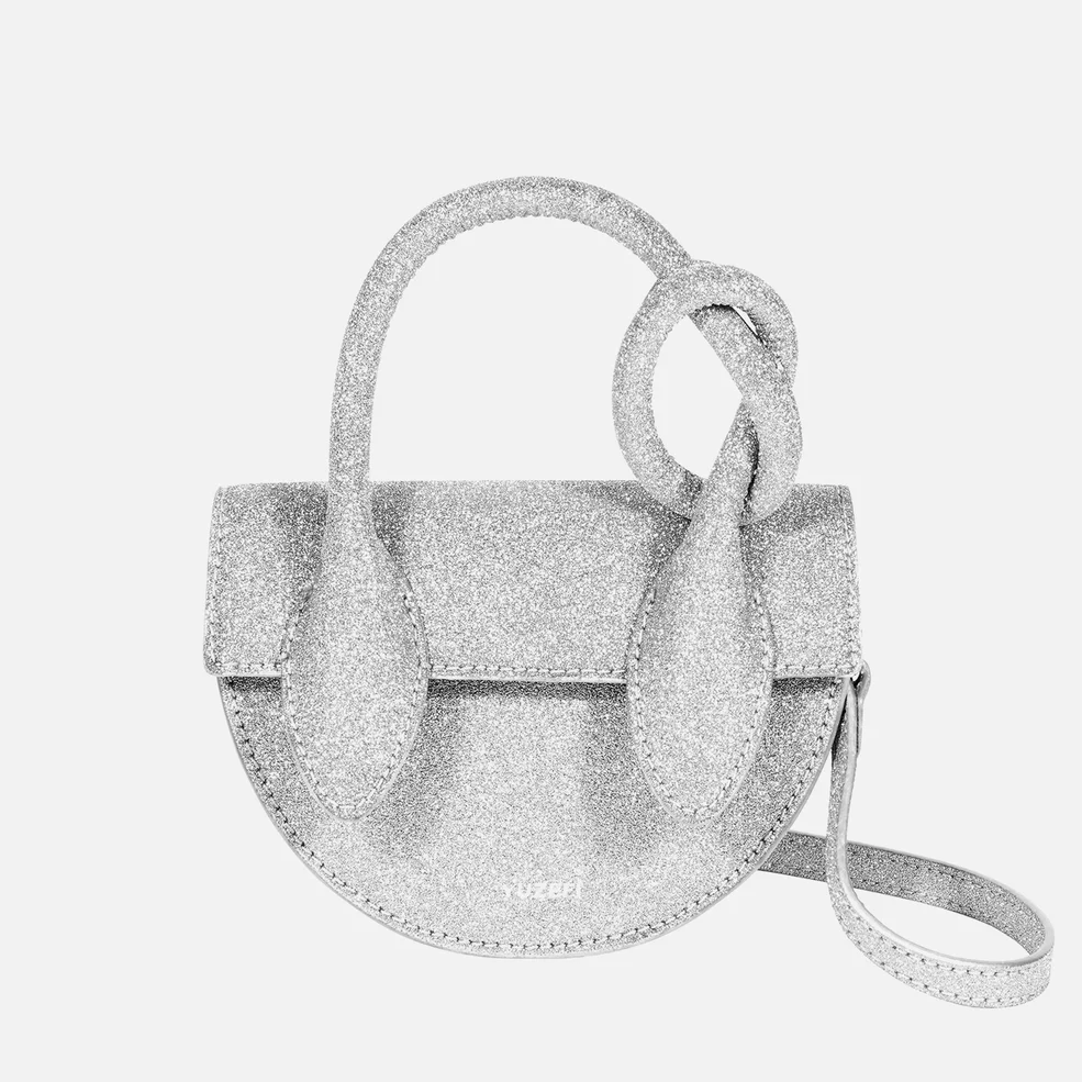 Yuzefi Mini Pretzel Glitter-Coated Leather Cross-Body Bag Image 1