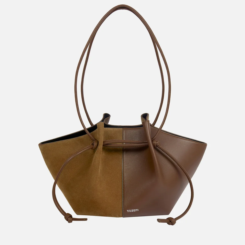 Yuzefi Mochi Leather and Suede Tote Bag Image 1
