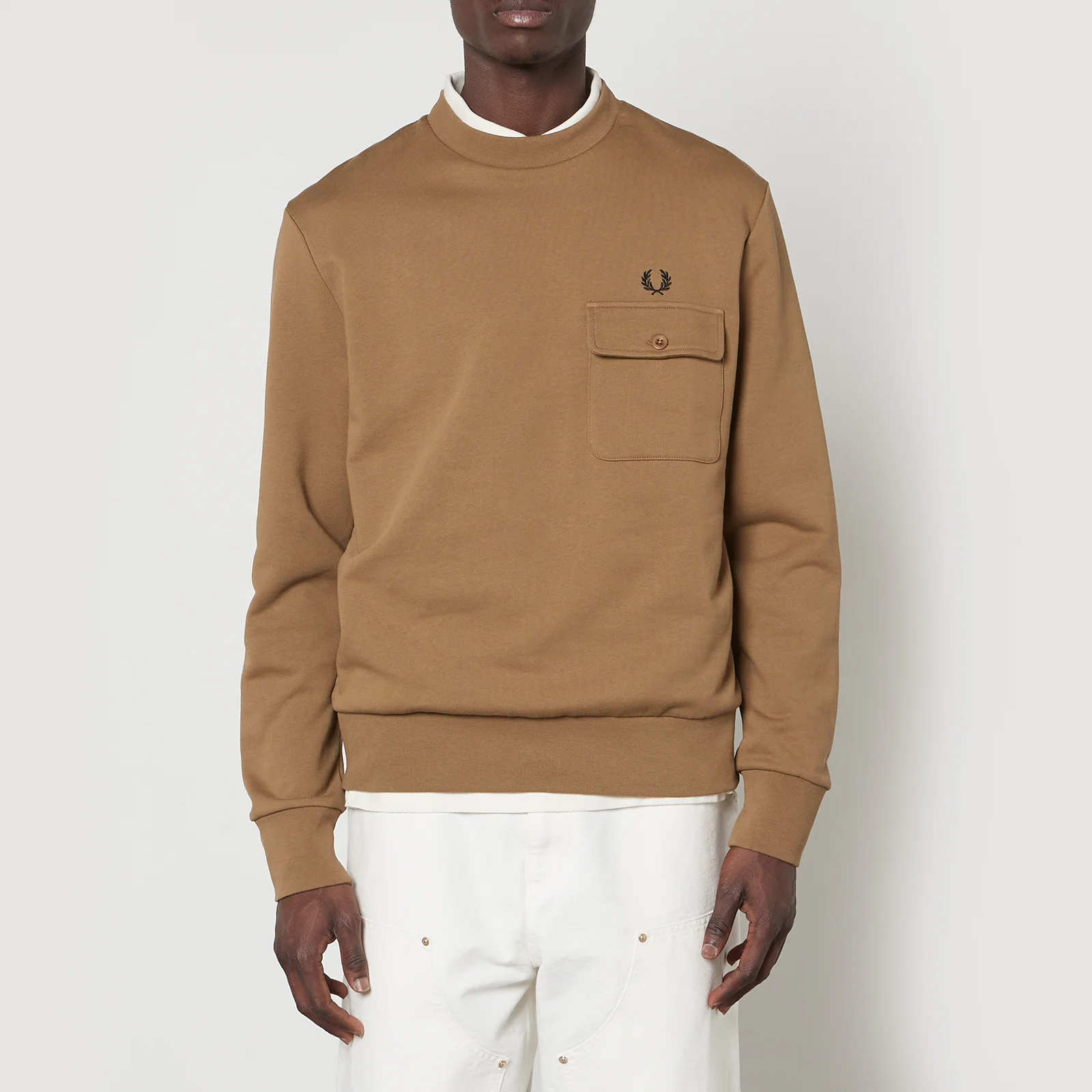 Fred Perry Logo-Embroidered Cotton-Jersey Sweatshirt Image 1