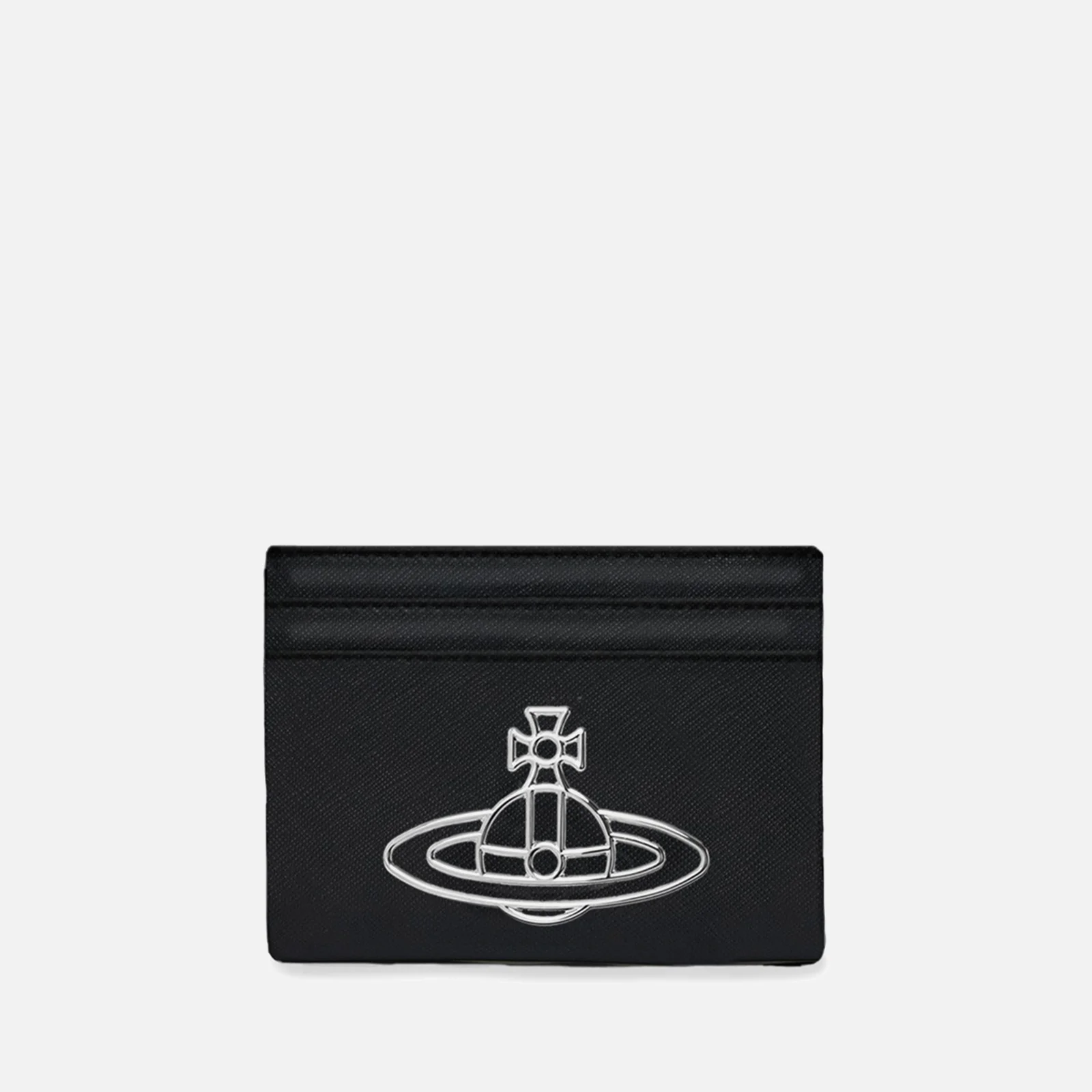 Vivienne Westwood Thin Line Orb Saffiano Leather Cardholder Image 1