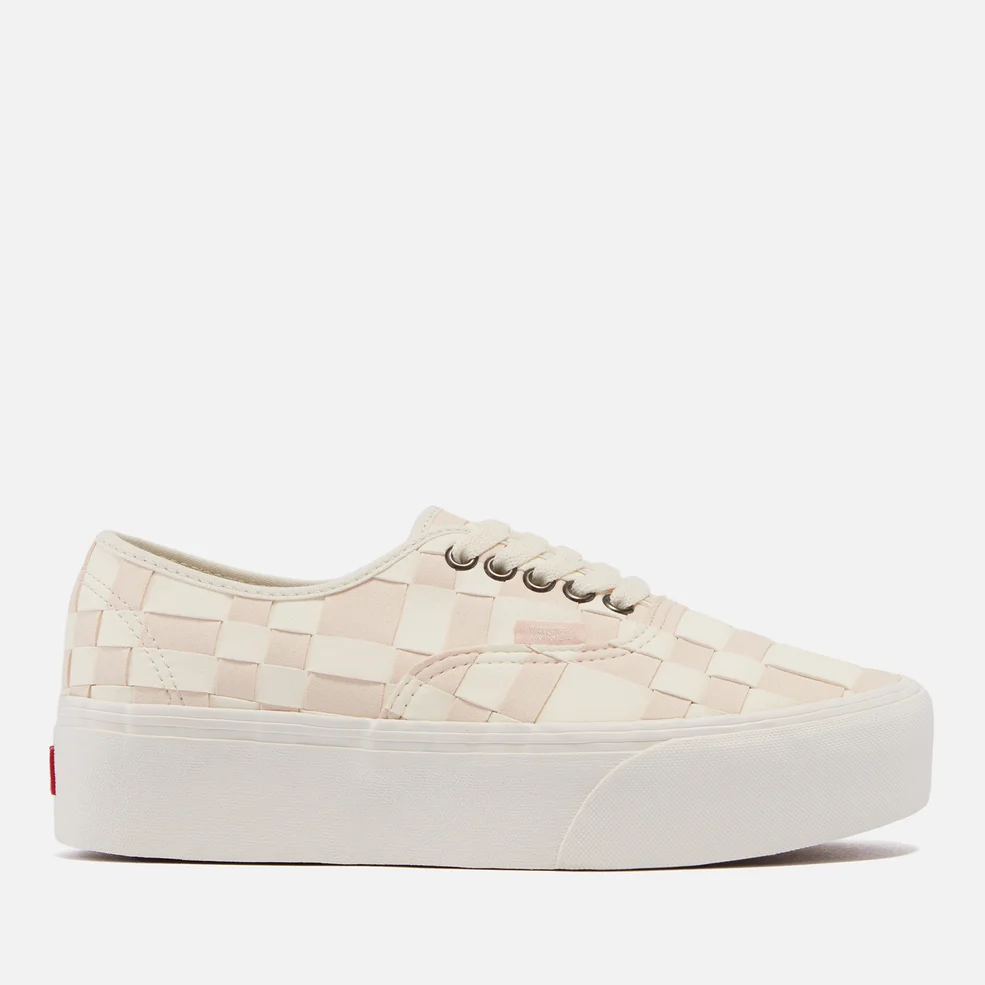 Vans Woven Check Authentic Stackform Faux Suede Trainers Image 1