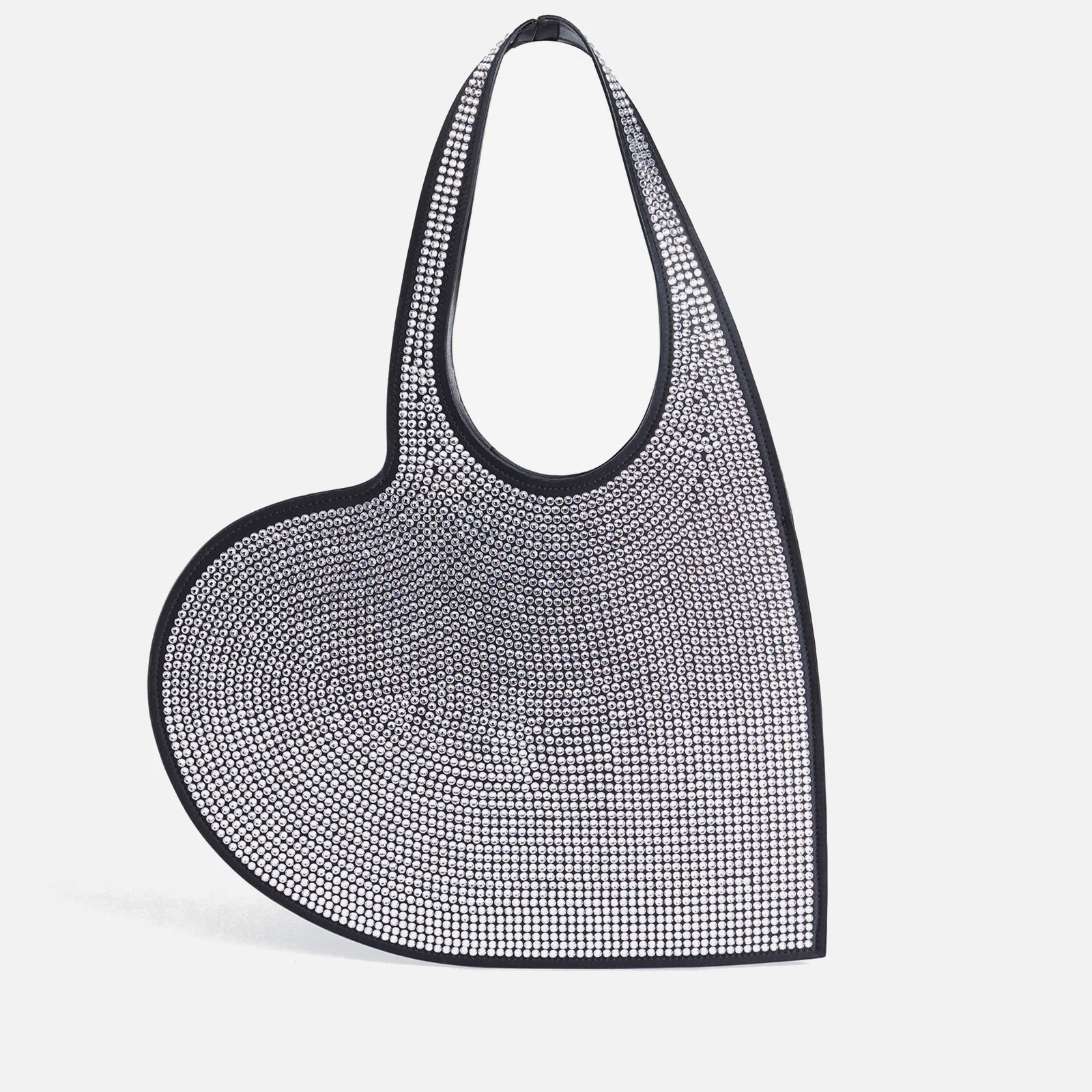 Coperni Mini Heart Crystal-Embellished Leather Tote Bag Image 1