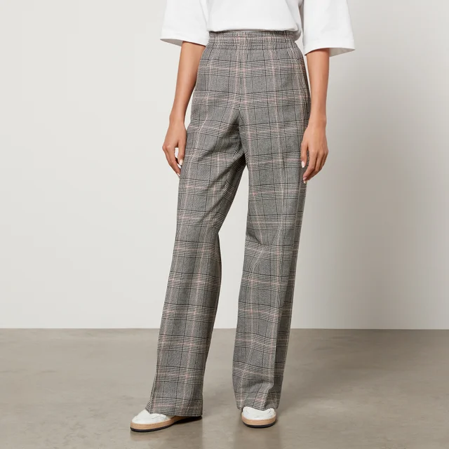 Golden Goose Prince of Wales Checked Wool-Blend Trousers