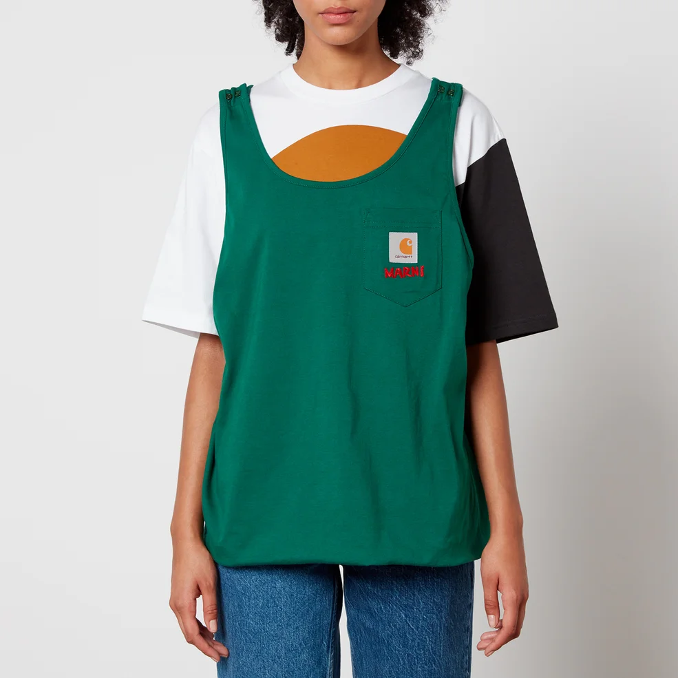 Marni X Carhartt WIP Woven Cotton-Jersey T-Shirt Image 1