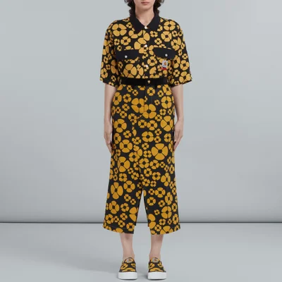 Marni X Carhartt Floral-Print Canvas Midi Skirt