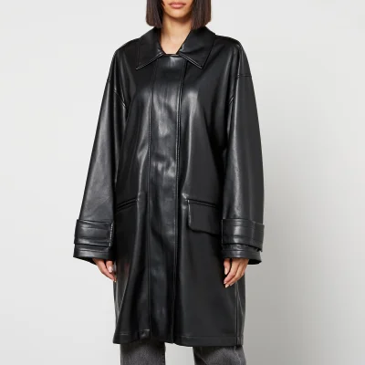 Stand Studio Conni Oversized Faux Leather Coat