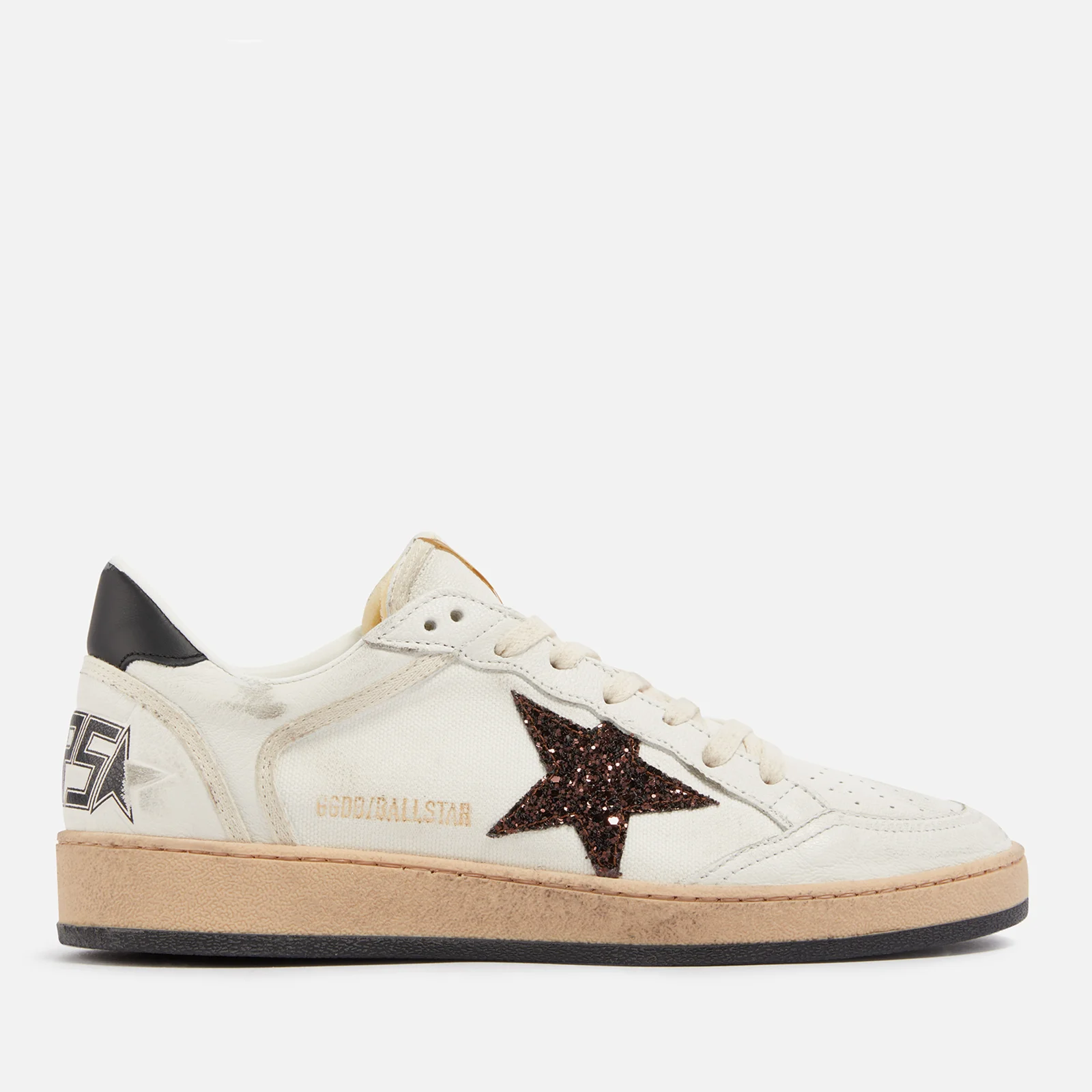 Golden Goose Women's Ball Star Leather and Canvas Trainers Image 1