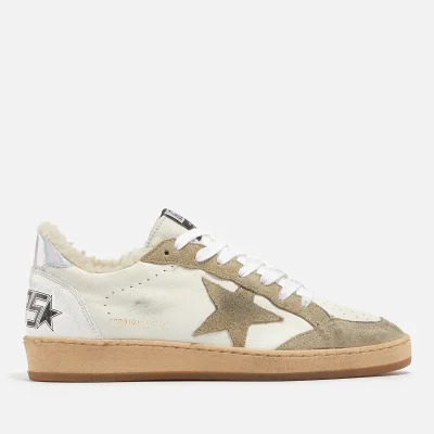 Golden Goose Women's Ball Star Shearling-Lined Leather Trainers - UK 4