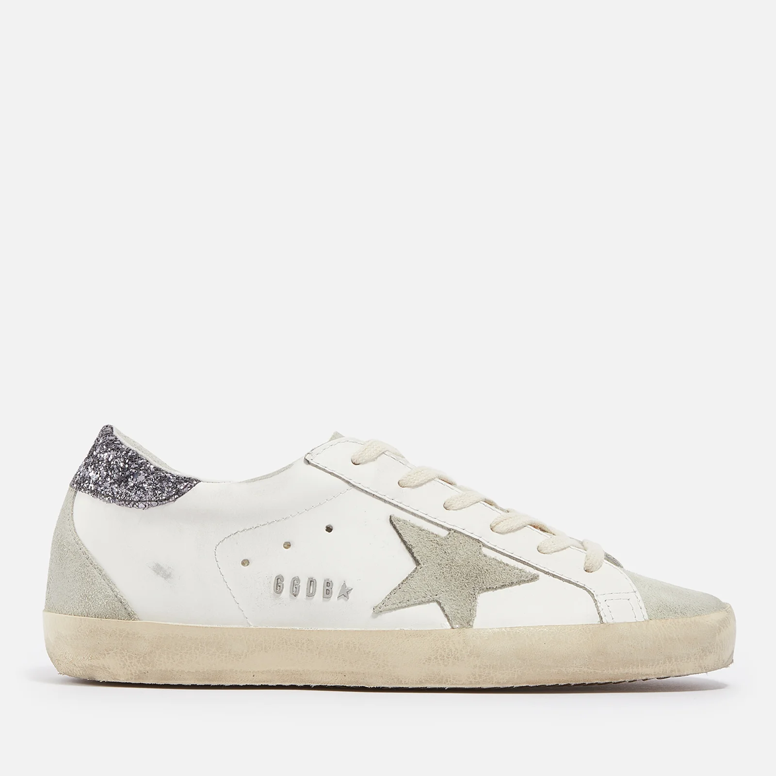 Golden Goose Women's Superstar Glitter Leather and Suede Trainers Image 1