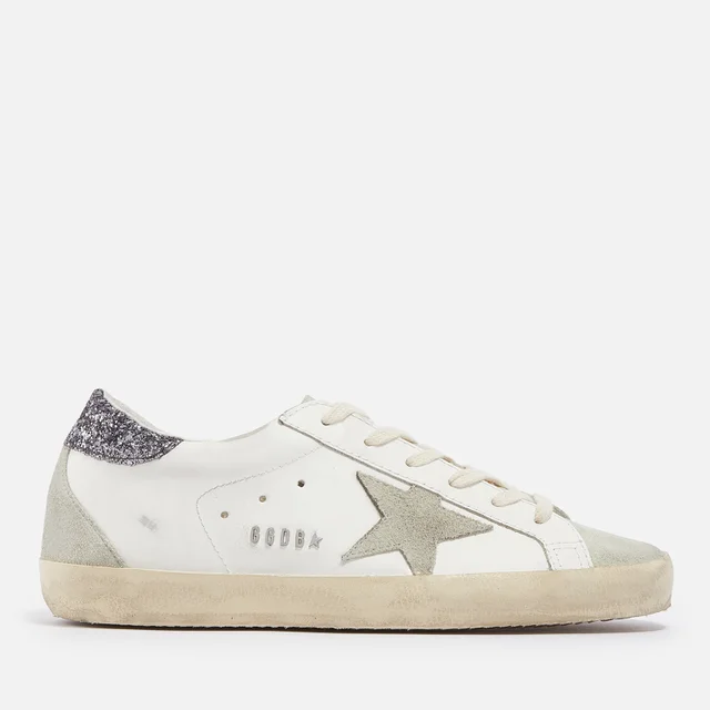 Golden Goose Women's Superstar Glitter Leather and Suede Trainers