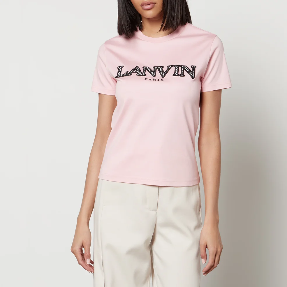 Lanvin Curb Logo-Print Cotton-Jersey T-Shirt Image 1