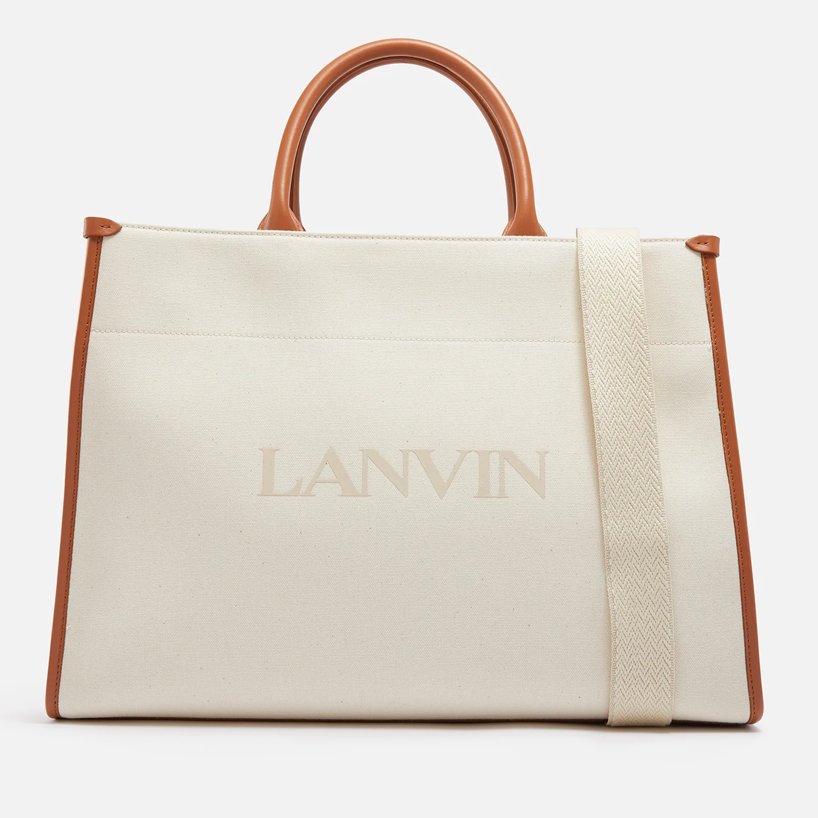 Lanvin Canvas and Leather Tote Bag Image 1