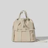 Hereu Llinera Caged Leather and Canvas Shoulder Bag - Image 1