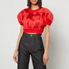 Vivienne Westwood Cotton-Blend Jacquard Cropped T-Shirt Jumper - Image 1