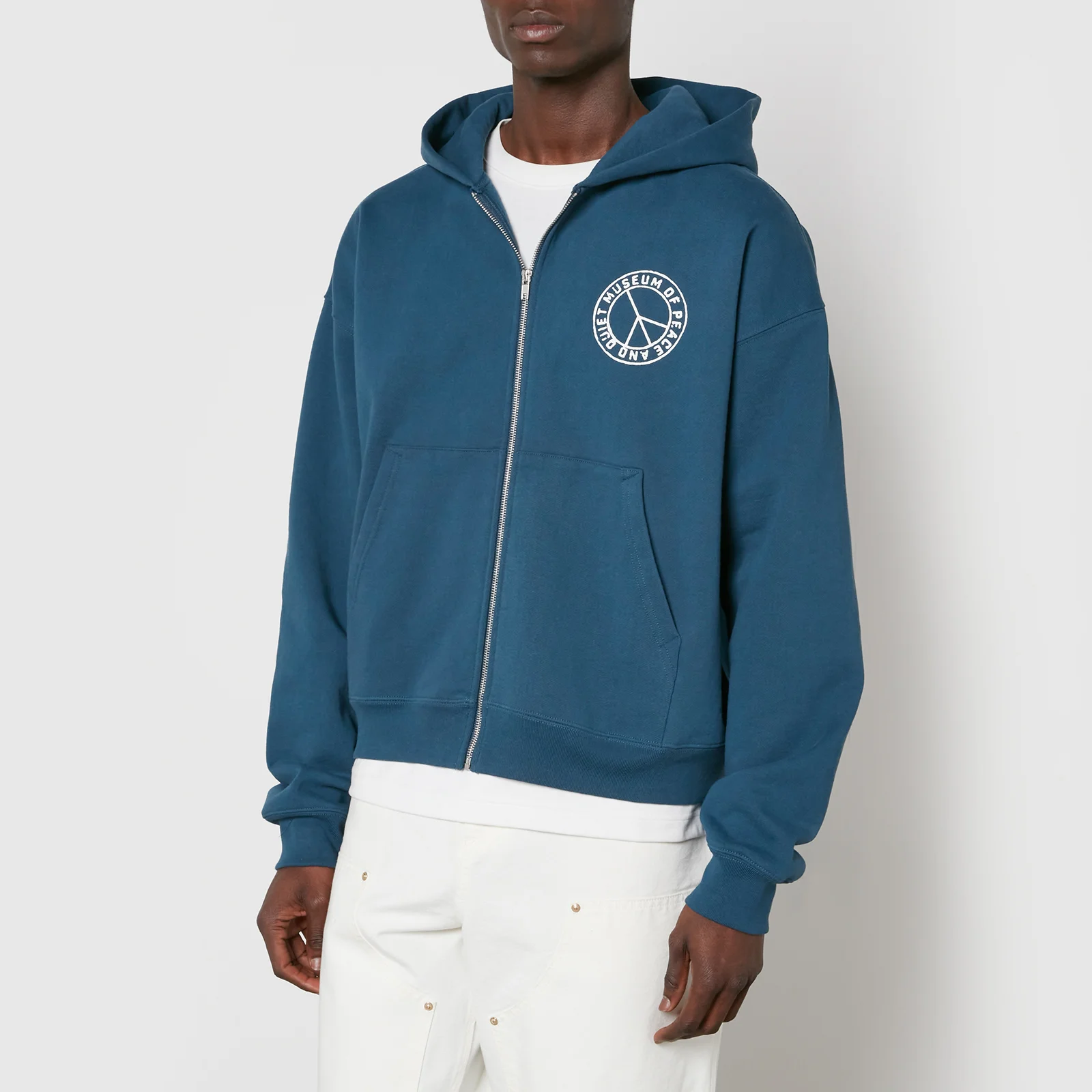 Museum of Peace and Quiet Badge Cotton-Jersey Hoodie Image 1