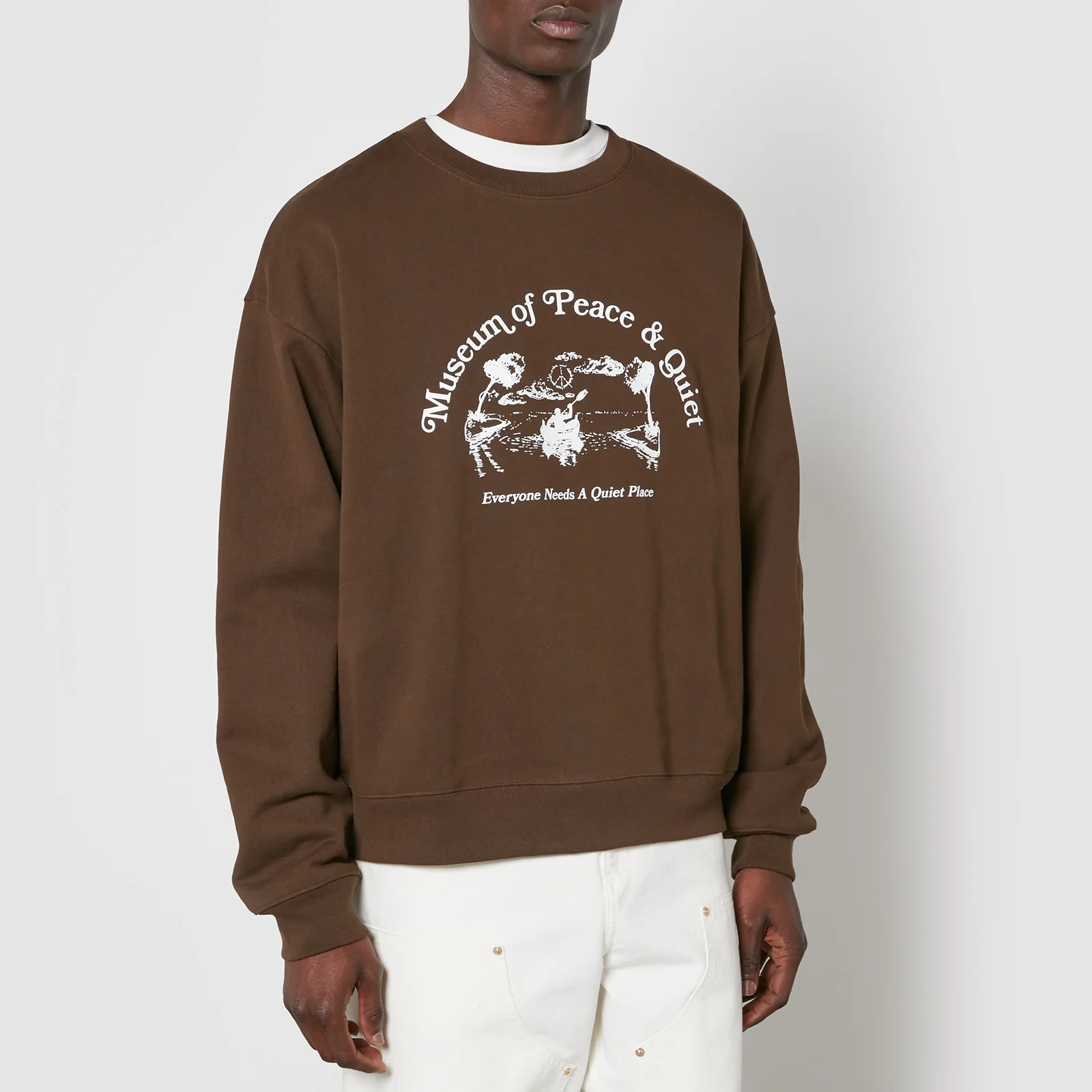 Museum of Peace and Quiet 'Quiet Place' Cotton-Jersey Sweatshirt Image 1