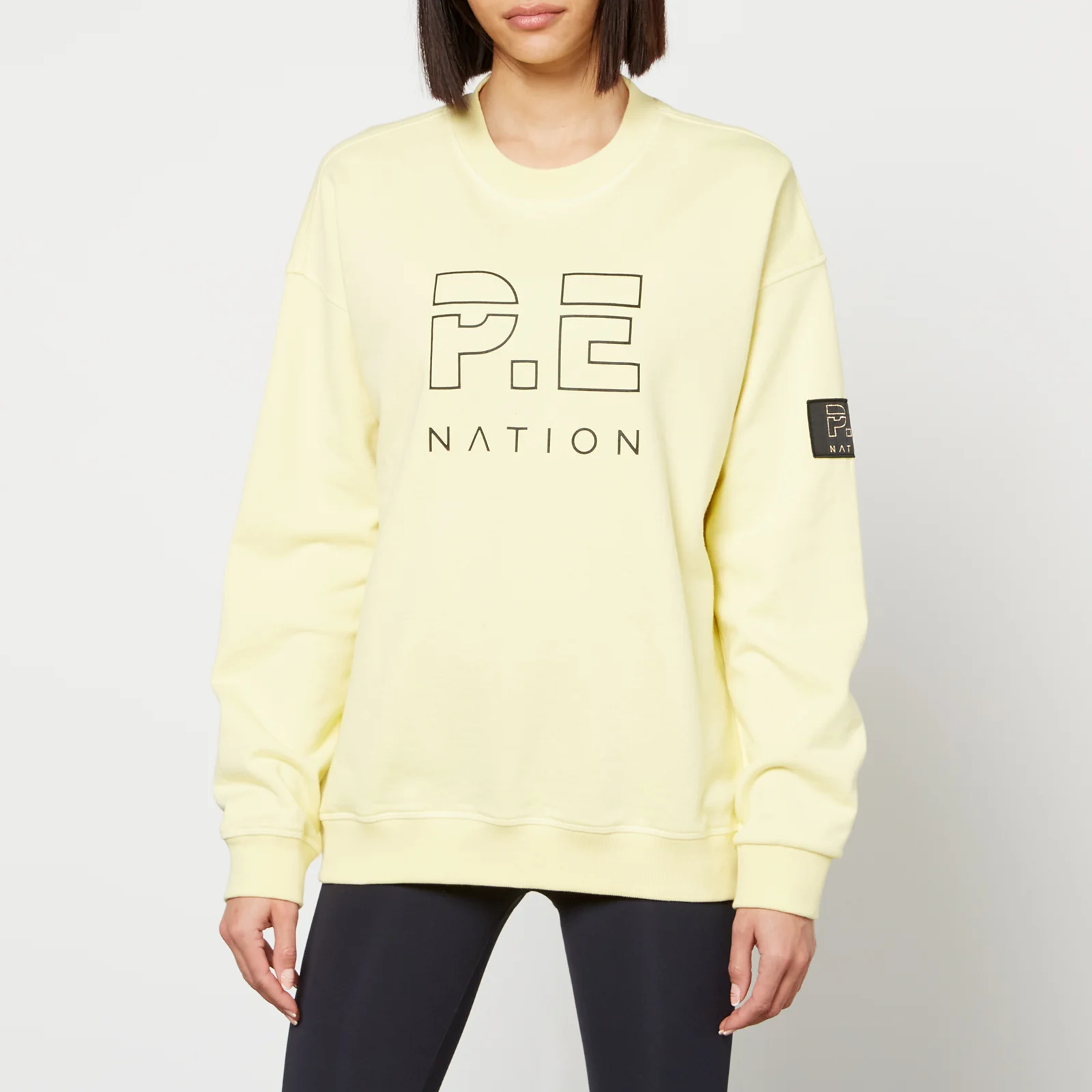 P.E Nation Women's Heads Up Printed Organic Cotton Sweatshirt - Wax Yellow Image 1