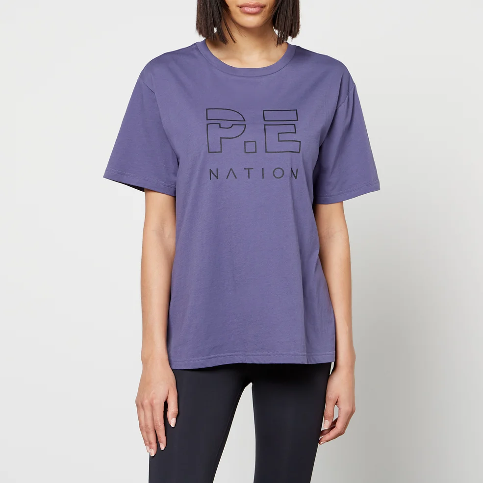 P.E Nation Women's Heads Up Organic Cotton-Jersey T-Shirt - Heron Image 1