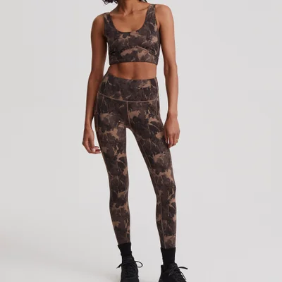 Varley Let's Go 25 Marble-Print Stretch-Jersey Leggings