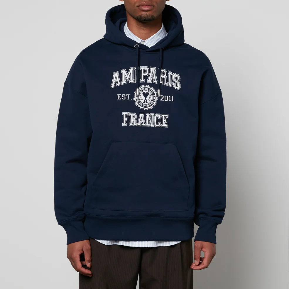 AMI Paris Cotton-Jersey Hoodie Image 1
