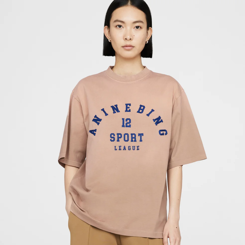 Anine Bing Caden Organic Cotton-Jersey T-Shirt Image 1