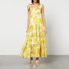 Alemais Sonny Floral-Print Ramie Midi Dress - Image 1