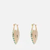 anna + nina Padlock Of Love Gold-Plated Hoop Earrings - Image 1