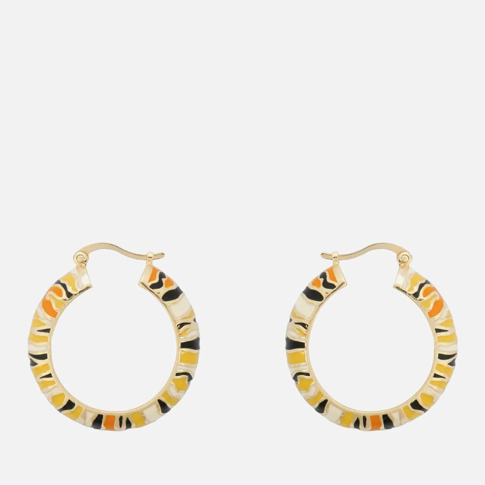 anna + nina Garden Tiger Gold-Plated Hoop Earrings Image 1