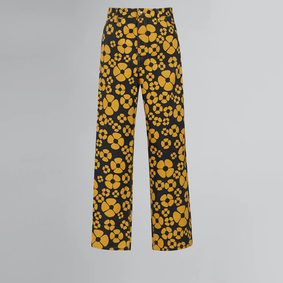 Marni x Carhartt WIP Floral Patterned Cotton-Canvas Trousers Image 1