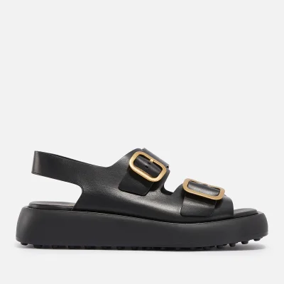 Tod's Women's Double Buckle Leather Sandals