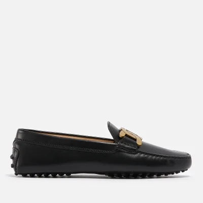 Tod’s Logo-Engraved Chain Leather Loafers