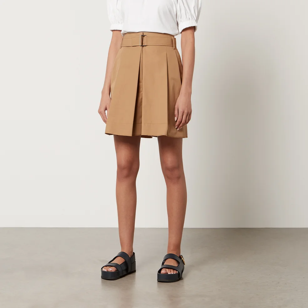 3.1 Phillip Lim Pleated Cotton-Blend Twill Shorts Image 1