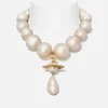 Vivienne Westwood Giant Gold-Tone Brass Pearl Drop Necklace - Image 1