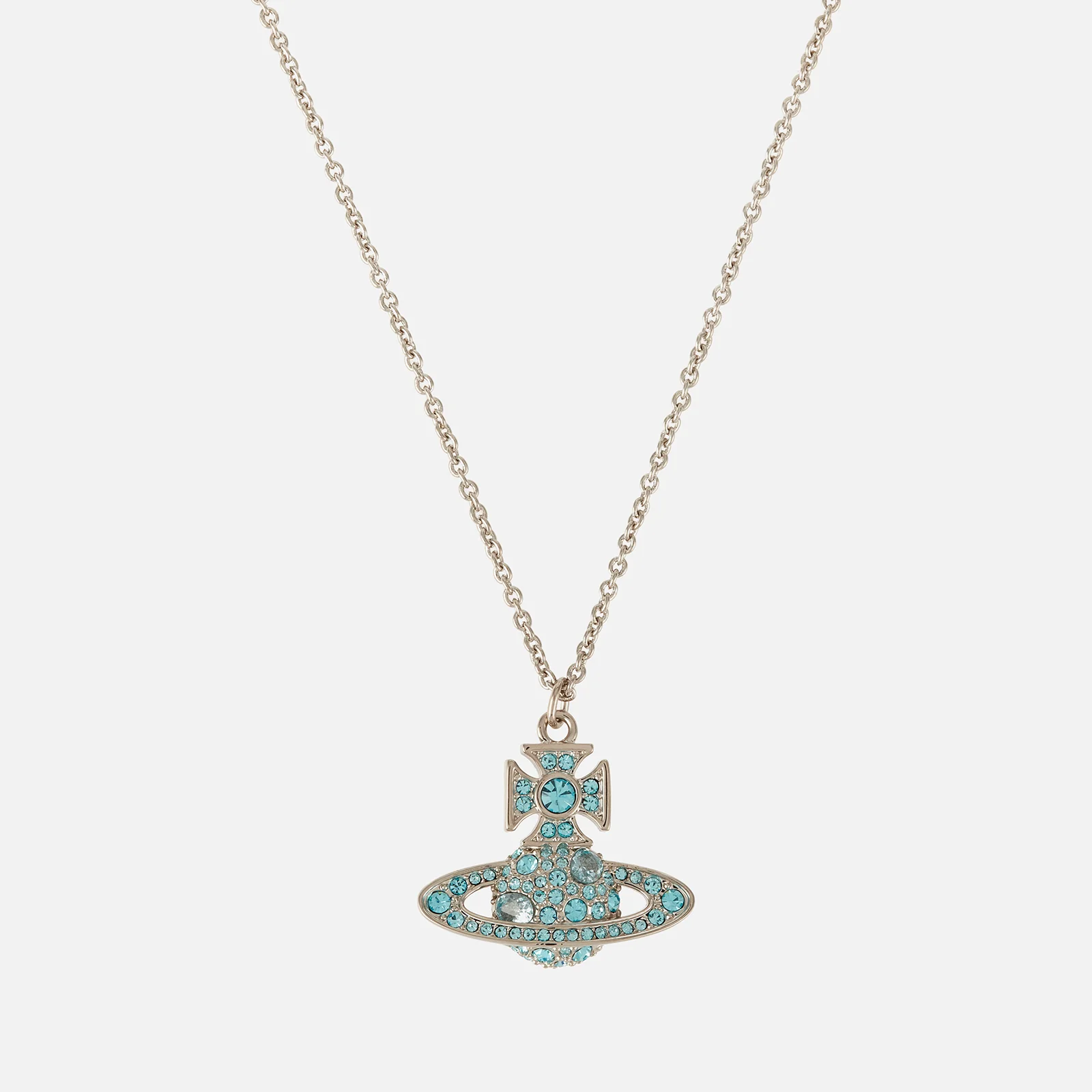 Vivienne Westwood Francette Platinum And Aquamarine Necklace Image 1