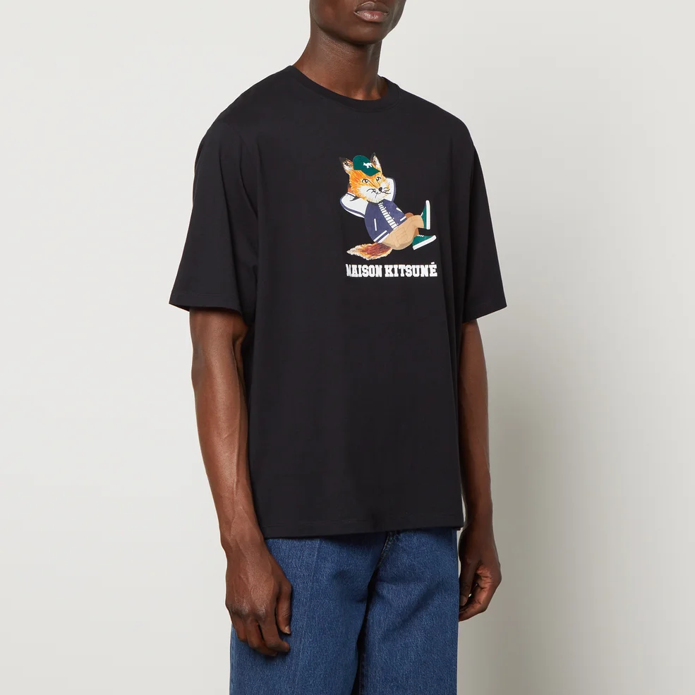 Maison Kitsuné Fox Graphic Cotton T-Shirt Image 1