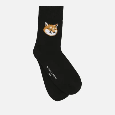 Maison Kitsuné Fox Intarsia Cotton-Blend Socks