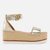 See by Chloé Women's Glyn Leather Espadrille Flatform Sandals - UK 4 - Image 1