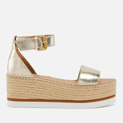 See by Chloé Women's Glyn Leather Espadrille Flatform Sandals - UK 4