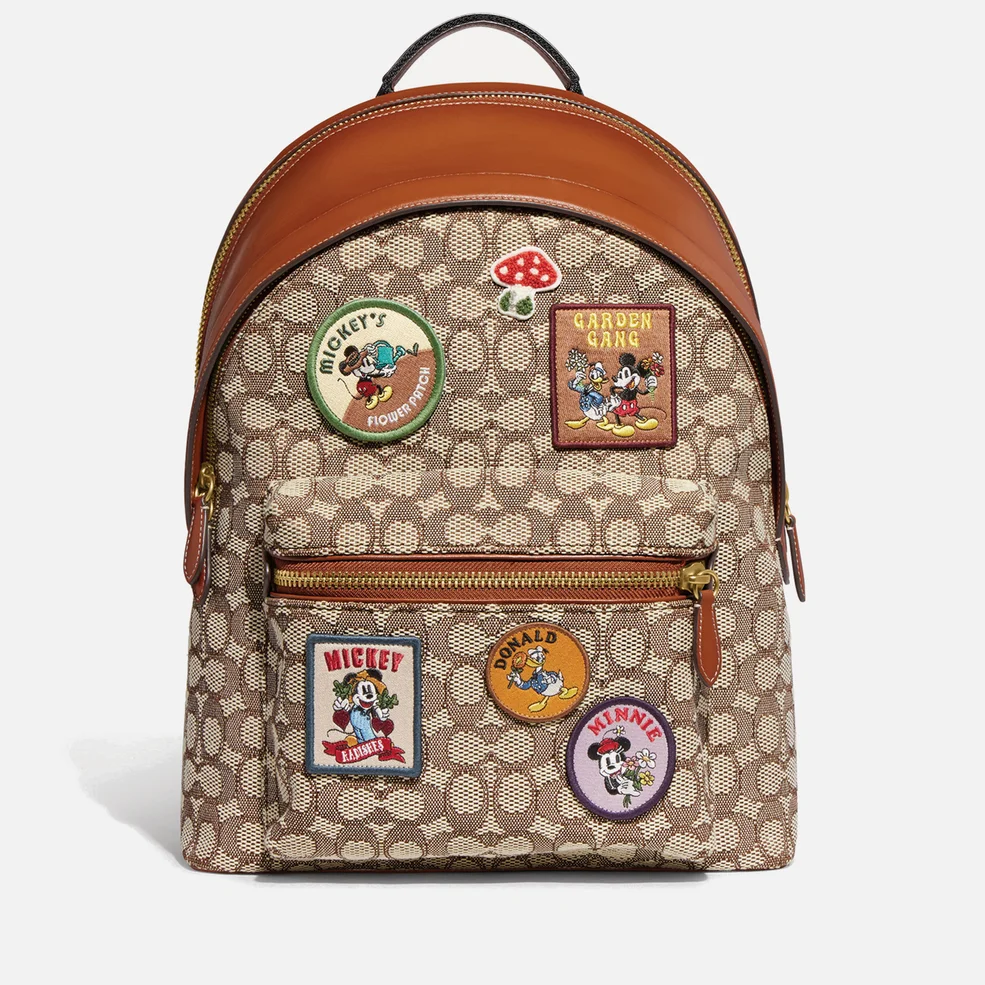 Coach x Disney Forever Charter Designer Patched Jacquard Backpack Image 1