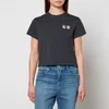 Maison Kitsuné Fox Motif Cotton-Jersey Cropped T-Shirt - Image 1