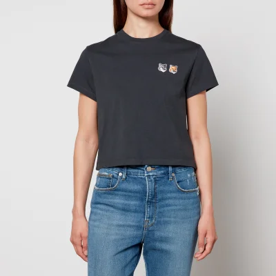 Maison Kitsuné Fox Motif Cotton-Jersey Cropped T-Shirt